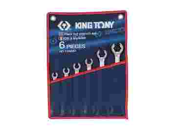 Набор разрезных ключей, 8-22 мм, 6 предметов KING TONY 1306MR
