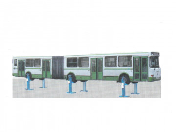 Автомобильный шестистоечный подъемник г/п 24 т. АО ДАРЗ П-238М2Р ТУР (без подставок)