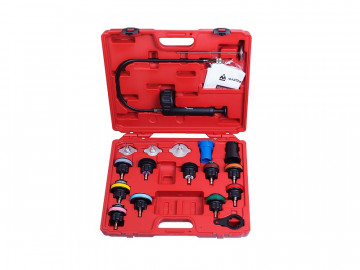 Набор для тестирования герметичности системы охлаждения, кейс, 18 предметов МАСТАК 103-40018C