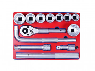 Набор торцевых головок 3/4 с принадлежностями, ложемент, 13 предметов МАСТАК 5-0062213