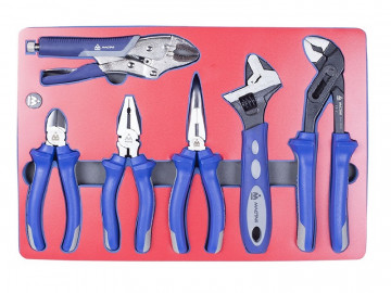 Набор пассатижей, плоскогубцев и бокорезов, ложемент, 6 предметов МАСТАК 5-3006