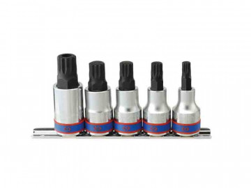 Набор торцевых насадок 1/2&quot, SPLINE, М8-М16, 5 предметов KING TONY 4105PR