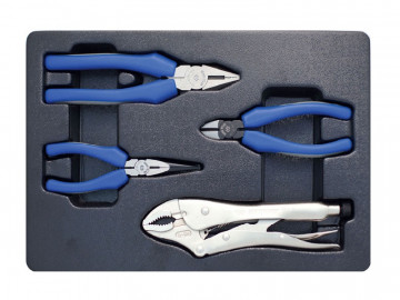 Набор пассатижей, плоскогубцев и бокорезов, ложемент, 4 предмета KING TONY 9-42144GP