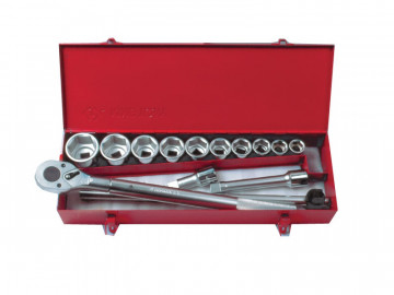 Набор торцевых головок с принадлежностями 3/4&quot, шестигранные, 22-50 мм, 14 предметов KING TONY 6314MR