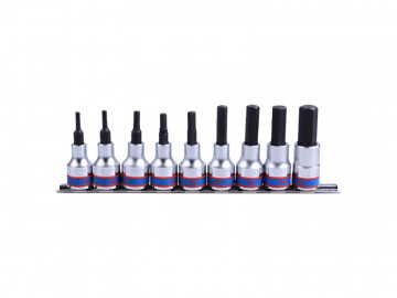Набор торцевых насадок, 9 предметов  KING TONY 4120PR10