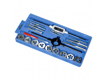 Набор метчиков и плашек HSS M3-M12, кейс, 21 предмет МАСТАК 351-00021C