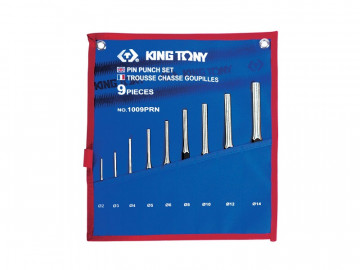 Набор выколоток, чехол из теторона, 9 предметов KING TONY 1009PRN