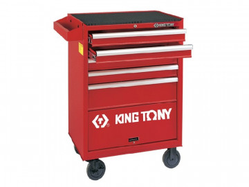 Тележка инструментальная, 5 ящиков и отсек KING TONY 87432-5B