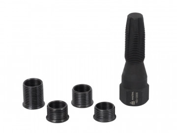 Метчик для восстановления свечной резьбы, набор ремонтных вставок (футорок), 5 предметов МАСТАК 103-12005