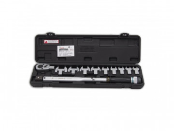 Ключ динамометрический с набором рожковых насадок 13-30, 40-200Нм, 1/2 Hans 4673