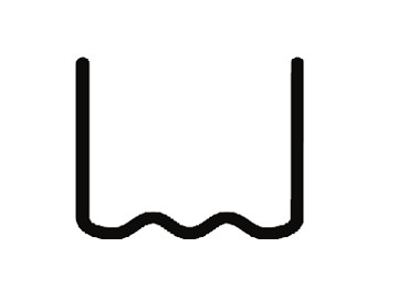 Скоба волнообразная 0.8 мм (100 шт.) RedHotDot ST08001