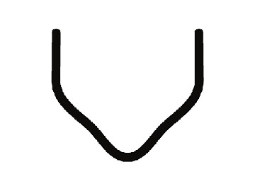 Скоба с внешним углом 0.8 мм (100 шт.) RedHotDot ST08003