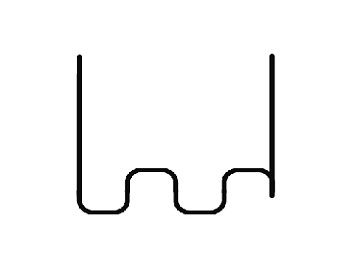 Скоба крупная змейка 0.6 мм (100 шт.) RedHotDot ST06002