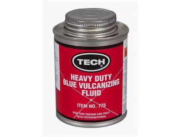 Клей HEAVY DUTY BLUE VULCANISING FLUID 235 мл, с кисточкой Tech 775