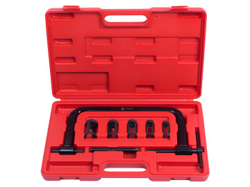 Рассухариватель клапанов универсальный, струбцина, кейс, 7 предметов МАСТАК 103-10006C