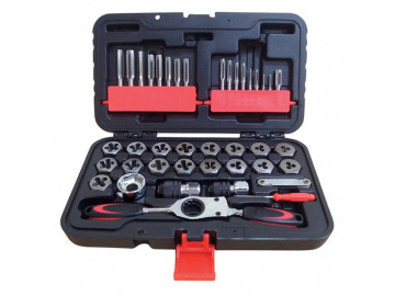 Набор метчиков и плашек SK-5 1/8-1/2, кейс, 40 предметов МАСТАК 351-10040C