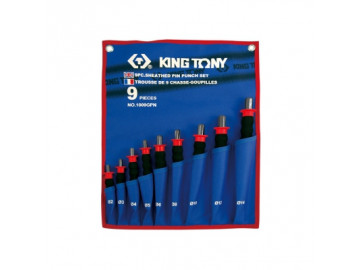 Набор выколоток с протектором, чехол из теторона, 9 предметов KING TONY 1009GPN
