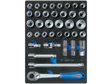 Набор торцевых головок 1/2  ложемент, 37 пр. KING TONY 9-4037MRV01