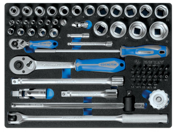 KING TONY Набор торцевых головок 1/4&1/2, ложемент, 60 пр. 9-7560MRV01