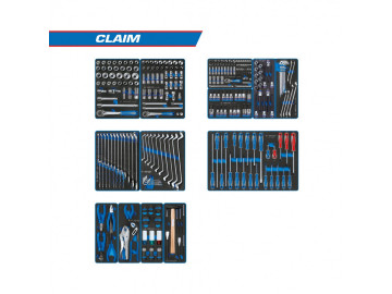 KING TONY Набор инструментов CLAIM для тележки, 13 ложементов, 286 пр. 934-286MRVD