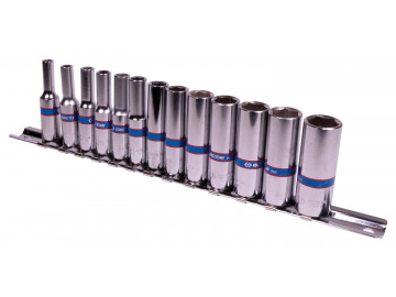 KING TONY Набор глубоких торцевых головок 1/4, шест-е, 4-14 мм, 13 пр.  2311MR