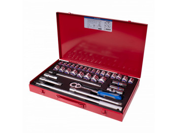 KING TONY Набор торцевых головок 1/2, двенадцат-е, 8-32 мм, 33 пр. 4034MR06