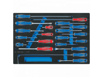 KING TONY Набор отверток, съемник клипс, ложемент, 20 пр. 9-31920MRV