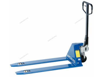 Тележка складская гидравлическая с низким подхватом 1,5 т, с ПУ колесами NORDBERG N3903-15