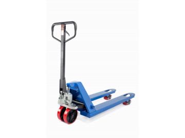 Тележка гидравлическая 2500 кг 1150х450 мм TOR RHP узковильная (полиуретановые колеса) 1000803