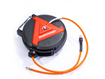 Шланг на самоскручивающейся катушке 8/12 мм 10 метров СТАНКОИМПОРТ HR0812PU