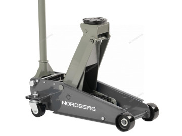 Домкрат подкатной 3 тонн 120-450 мм с резиновой насадкой, серый NORDBERG N32030 G