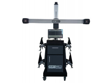 Стенд сход-развал 3D двухкамерный с кабинетом и алюминиевой стойкой с лифтом KRW3DWA-III KraftWell