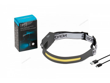 Фонарь налобный со светодиодной лентой, аккумуляторный, 3,7В Nordberg 1955