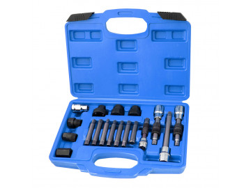 Съемник шкива генератора BOSCH (18 предметов, полный набор), AE&T TA-A1087