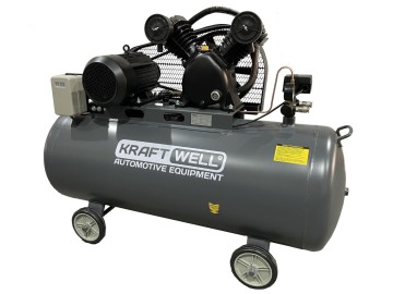 Компрессор поршневой 580 л/мин, 10 бар, 200 л, 380В KraftWell KRW-AC580-200L