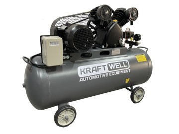 Компрессор поршневой 420 л/мин, 10 бар, 100 л, 380В KraftWell KRW-AC420-100L