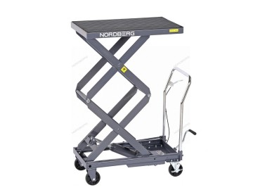Стол подъемный гидравлический, 300 кг, двойные ножницы, серый Nordberg N3T301G