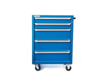 Тележка инструментальная rossvik t05l-7016, 5 выдвижных ящиков, ц/замок, 670*450*835hмм rossvik т05l-7016