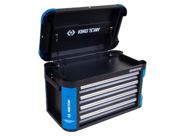 Ящик инструментальный, 4 выдвижных ящика и отсек, черный king tony 87g11-4b-bk