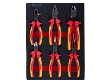 Набор пассатижей и бокорезов диэлектрических, ложемент, 6 предметов king tony 9-40606gpv