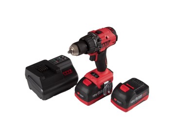 Аккумуляторная дрель-шуруповерт 18 в, импульсная, кейс mighty seven dd-101a