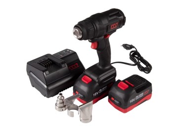 Аккумуляторный термофен, 18 в, 7 предметов mighty seven dhg-101a