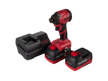 Аккумуляторный шуруповерт, ударный, 18 в, 4 предмета, кейс mighty seven ds-202a