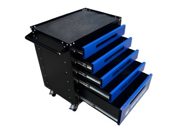 Инструментальная тележка (5 ящиков, колеса с тормозом, синяя) Great Wolf GWT-B5