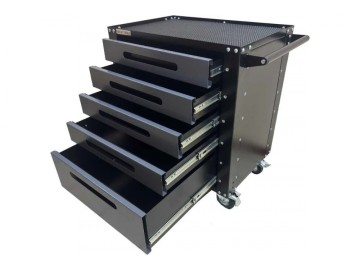 Инструментальная тележка, 5 ящиков, колеса с тормозом, серая, Great Wolf GWT-G5