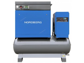 Компрессор винтовой, 15 кВт, 10 бар, 2150 л/мин, ресивер 410л. Nordberg CB20RD