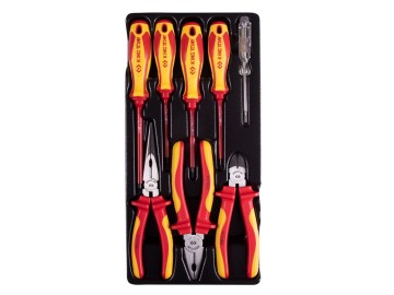 Набор диэлектрического инструмента, ложемент, 8 предметов king tony 9-40618gp