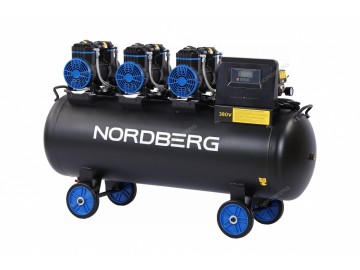 Компрессор безмасляный 380 В, ресивер 160 л, 750 л/мин Nordberg NCEO160/750